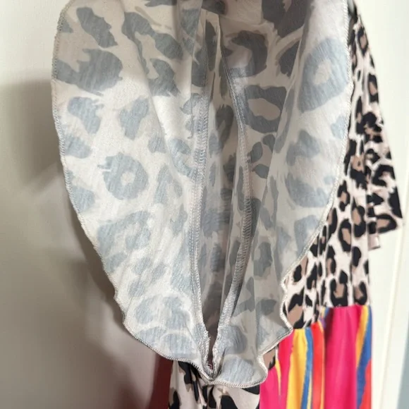 Southern Stitch XXL cheetah and colorful stripe with pockets - Picture 7 of 12